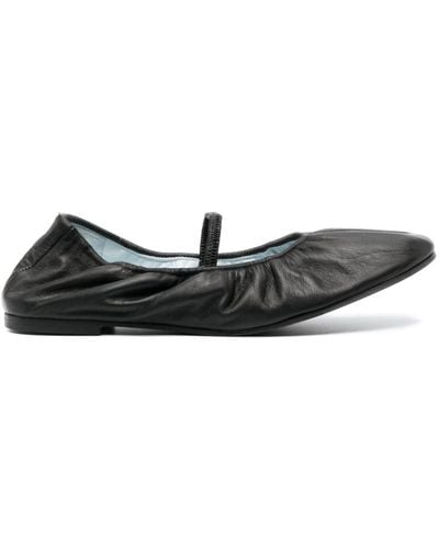 Reformation Ballerines Buffy à bout rond - Noir
