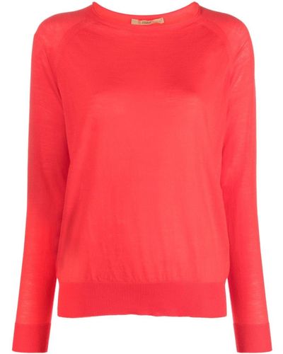 Nuur Crew-neck Merino Wool Sweater - Red