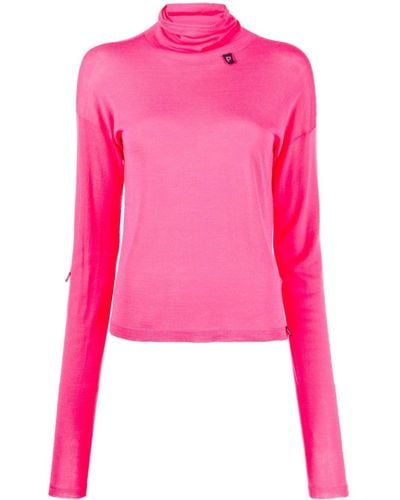 Ph5 Roll-neck Drop-shoulder Sweater - Pink