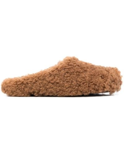 Marni Fussbet Sabot Shearling Slippers - Brown