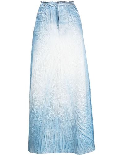 DIESEL De-pago-fsd1 A-line Denim Maxi Skirt - Blue