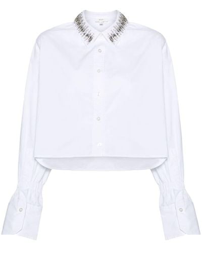 A.L.C. Camicia con cristalli - Bianco