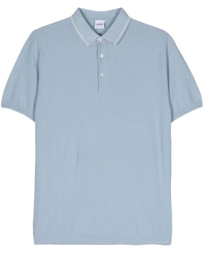 Aspesi Piqué Cotton Polo Shirt - Blue