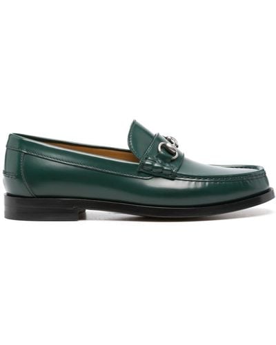 Gucci Horsebit-detail Leather Loafers - Green