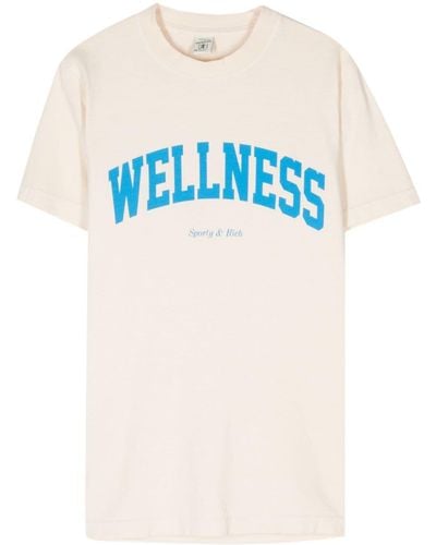 Sporty & Rich Wellness Ivy Cotton T-shirt - Blue