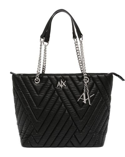 Armani Exchange Padded Shoulder Bag - Black