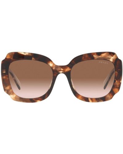 Prada Pr 16ys Oversize-frame Sunglasses - Brown