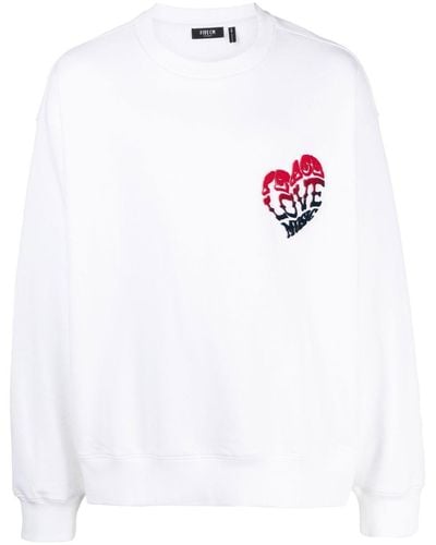 FIVE CM Love Crew-neck Sweatshirt - White