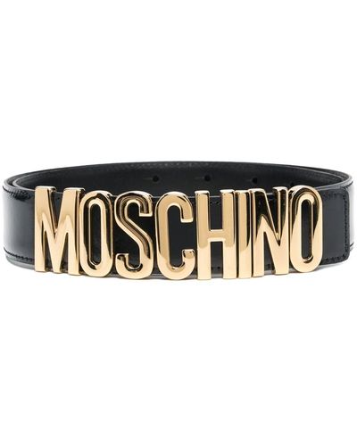Moschino ロゴプレート ベルト - ブラック