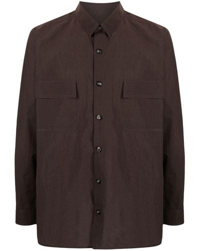 Nanushka Long-sleeve Button-fastening Shirt - Brown