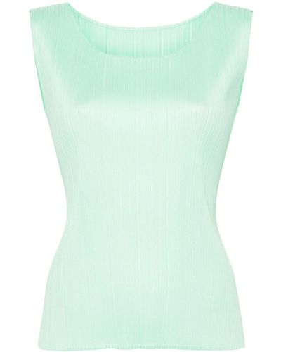 Pleats Please Issey Miyake Top sin mangas Monthly Colors March - Verde