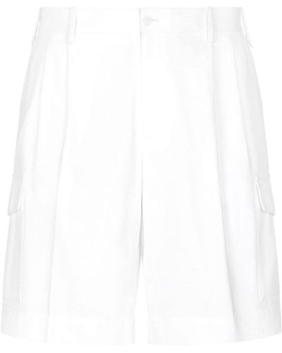 Dolce & Gabbana Shorts mit Logo-Applikation - Weiß