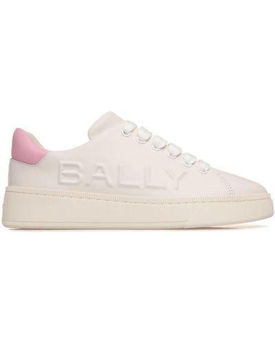 Bally Logo-embossed Leather Trainers - Pink