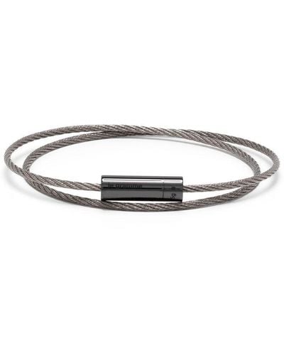 Le Gramme Bracelet 7g à design de câbles - Blanc
