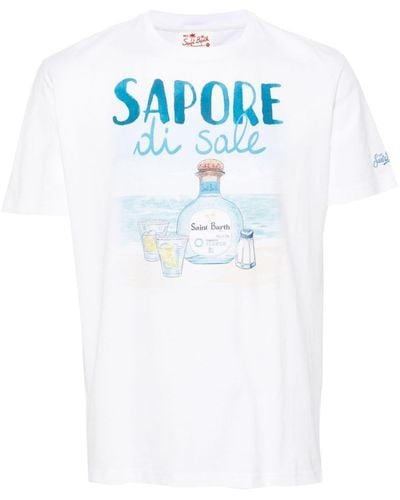 Mc2 Saint Barth X Gin Mare T-shirt Met Print - Blauw