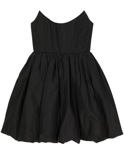 Pushbutton Strapless Mini-jurk - Zwart