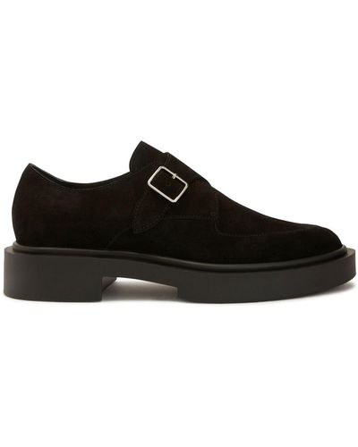 Giuseppe Zanotti Zapatos de ante Adric con cordones - Negro