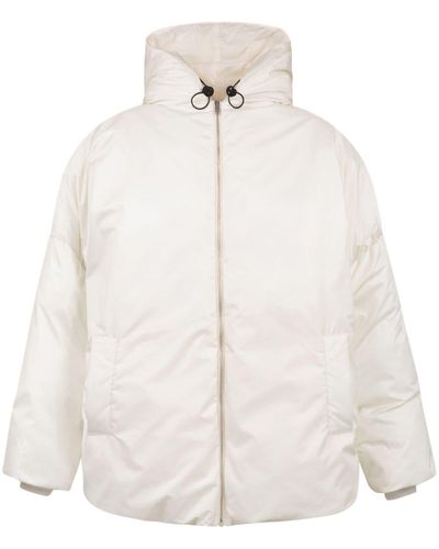 Bally Hooded Zip-up Jacket - White