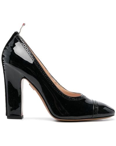 Thom Browne Zapatos Court con tacón de 105mm - Negro