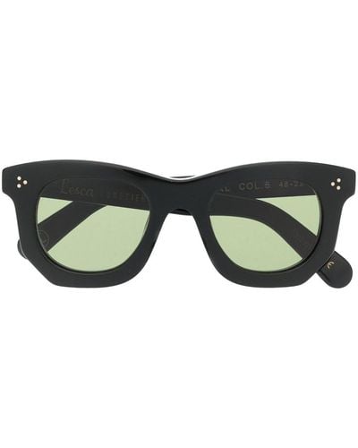 Lesca Tinted Thick-frame Sunglasses - Black