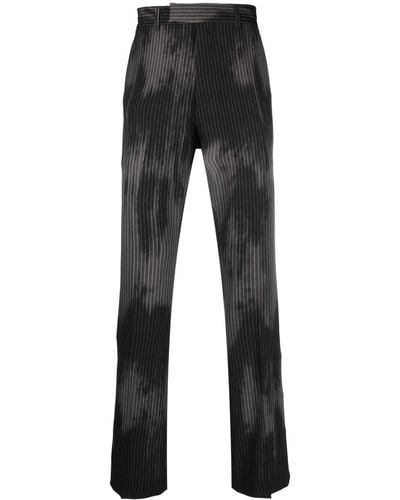 Amiri Sun Faded Pinstripe Flared Trousers - Black