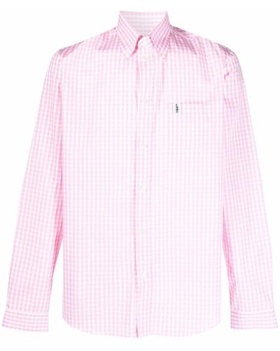 Mackintosh Bloomsbury Gingham-check Button-down Shirt - Pink