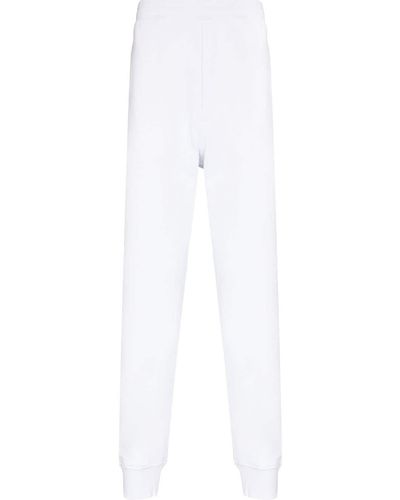 Alexander McQueen Pantaloni sportivi bianchi con stampa logo - Bianco