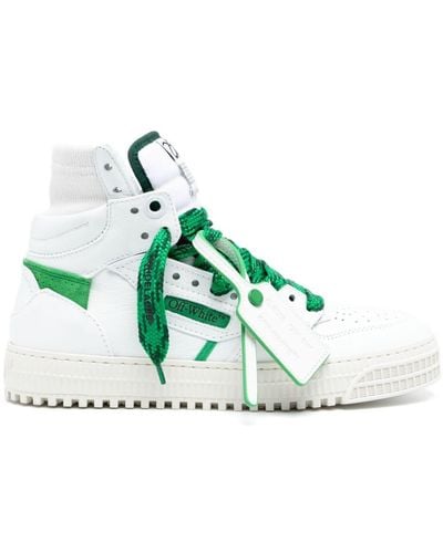 Off-White c/o Virgil Abloh 3.0 Off Court Leather Sneakers - Green