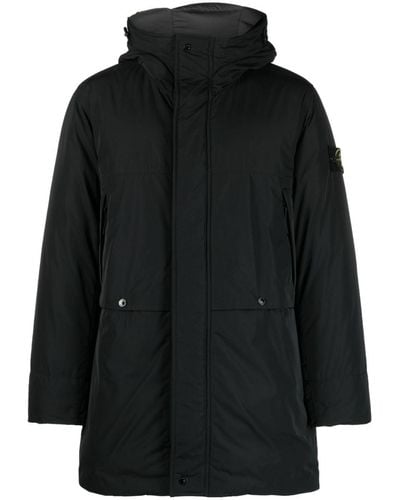 Stone Island Compass-patch Padded Coat - Black