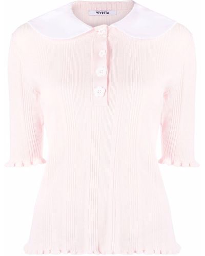 Vivetta Rounded Collar Top - Pink