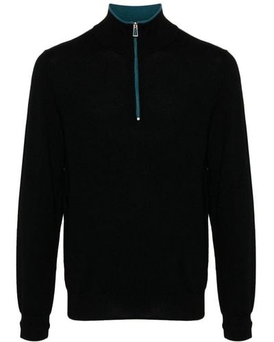 PS by Paul Smith Embroidered Logo Merino Sweater - Black