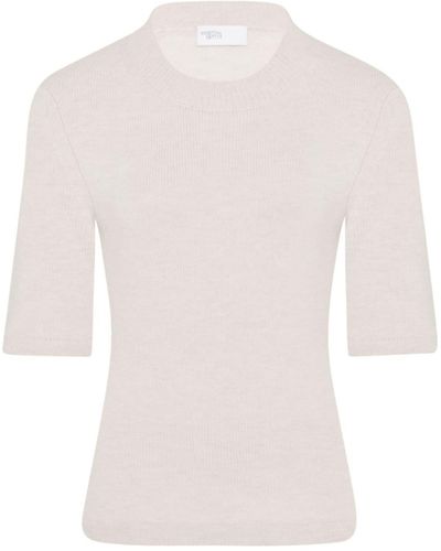 Rosetta Getty Crew-neck Ribbed-knit Top - White