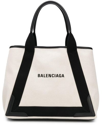 Balenciaga Mittelgroße Navy Cabas Handtasche - Mehrfarbig