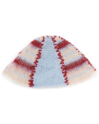 Marni Striped Knitted Beanie - Pink