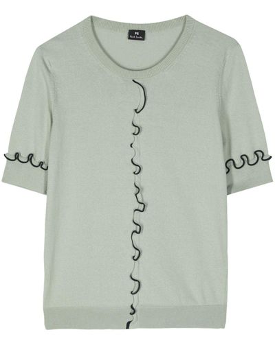 PS by Paul Smith Cotton knitted top - Vert
