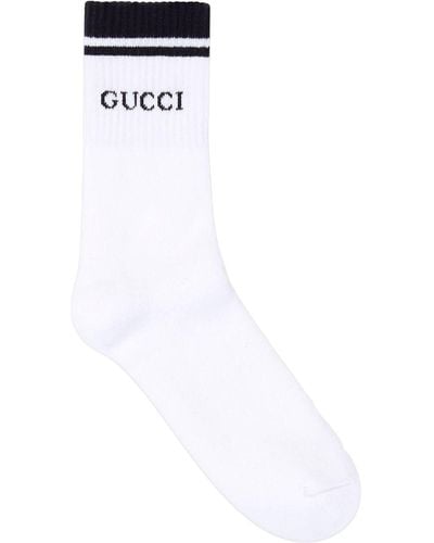 Gucci Socken Aus Baumwolle - Weiß