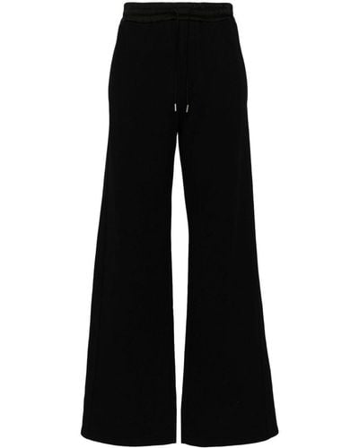 Saint Laurent Wide-leg cotton track pants - Noir