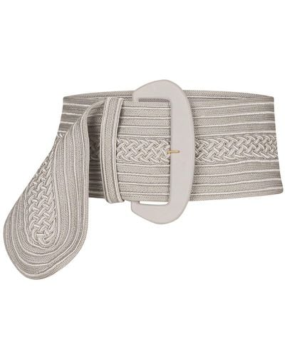 Silvia Tcherassi Chenoa Knit-effect Belt - White