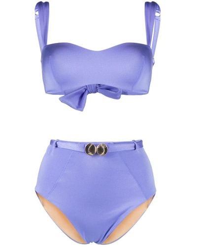 Noire Swimwear Set bikini a fascia - Blu