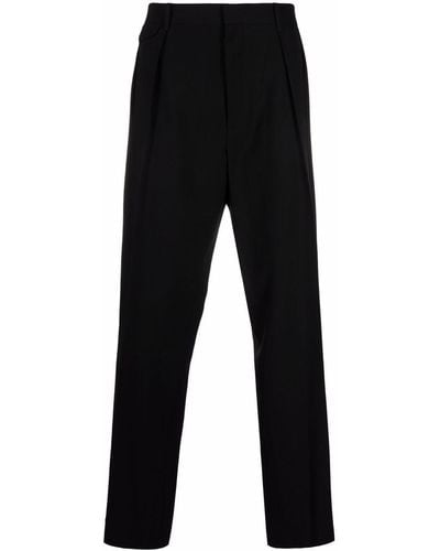 The Row Pleated Straight-leg Tailored Pants - Black