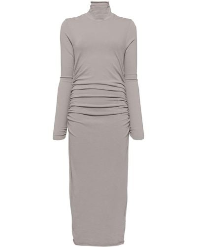 James Perse Jersey Ruched Dress - Gray