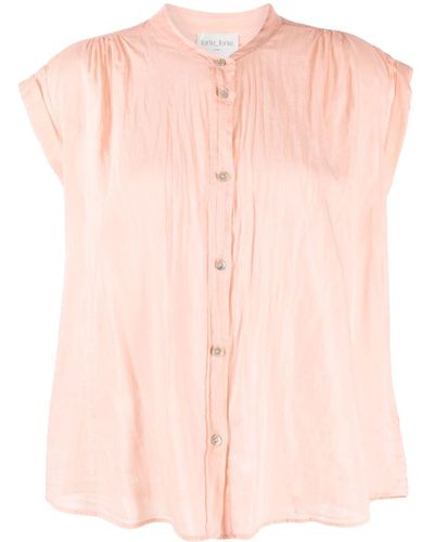 Forte Forte Button-up Cap Sleeve Blouse - Pink