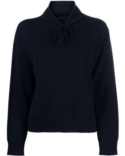 Theory Fine-knit Cashmere Hoodie - Blue