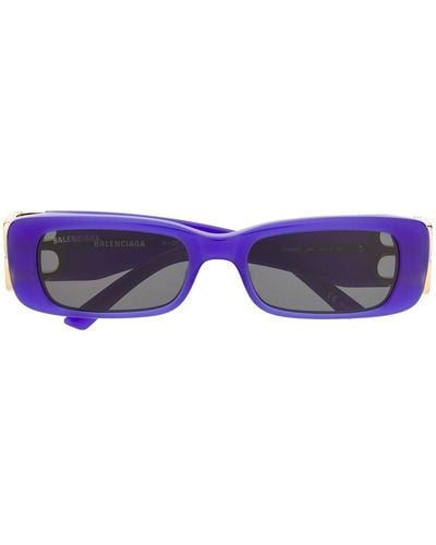 Balenciaga Rectangle-frame Sunglasses - Blue