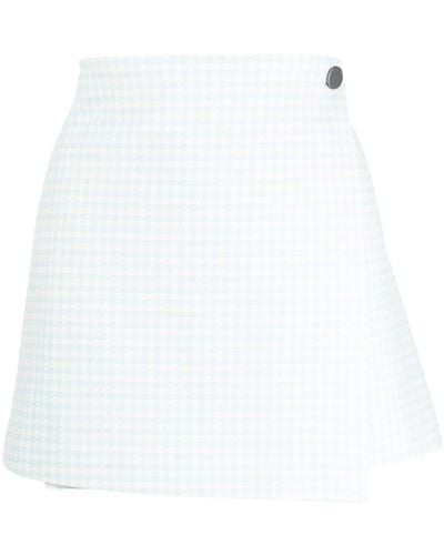 Alice + Olivia Check-print Skirt - White