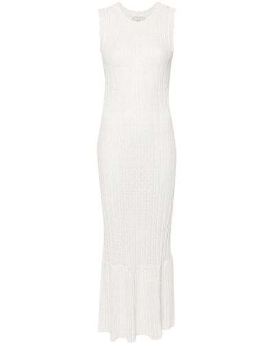 Loulou Studio Molino Open-knit Maxi Dress - White