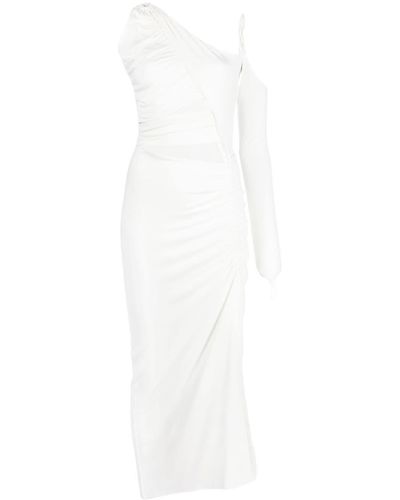 MANURI Giuly 2.3 Detachable-sleeve Midi Dress - White