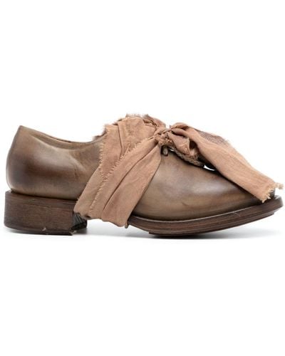 Cherevichkiotvichki Faded lace-up leather shoes - Braun