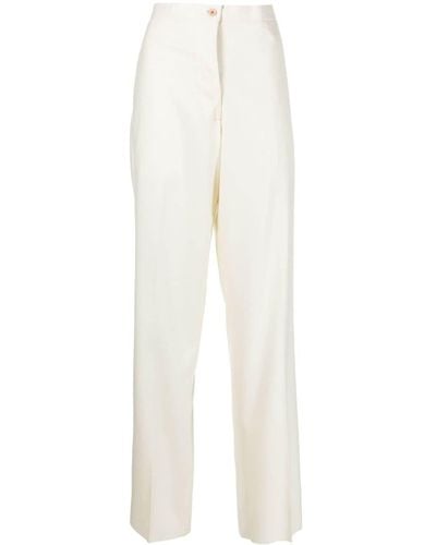 Giuliva Heritage Straight-leg Wool Trousers - White
