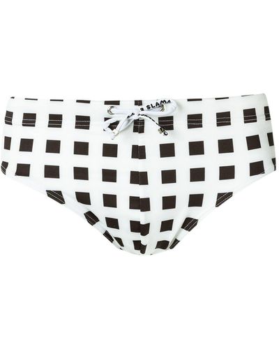 Amir Slama Geometric print trunks - Blanco